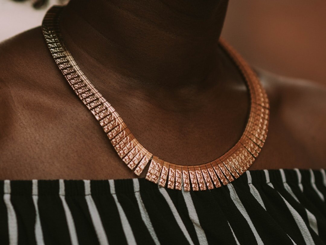 vintage diamond necklace close up